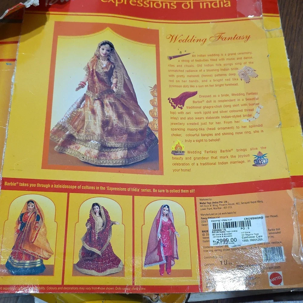 Barbie Expressions of India Doll in Red and Gold - Picture 8 of 9